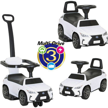 A-kids 3in1レクサスRX450h S-RXWホワイト LEXUS電動・押手・足けり乗用 ミズタニ【ラッピング不可商品】【送料無料 沖縄・一部地域を除く】